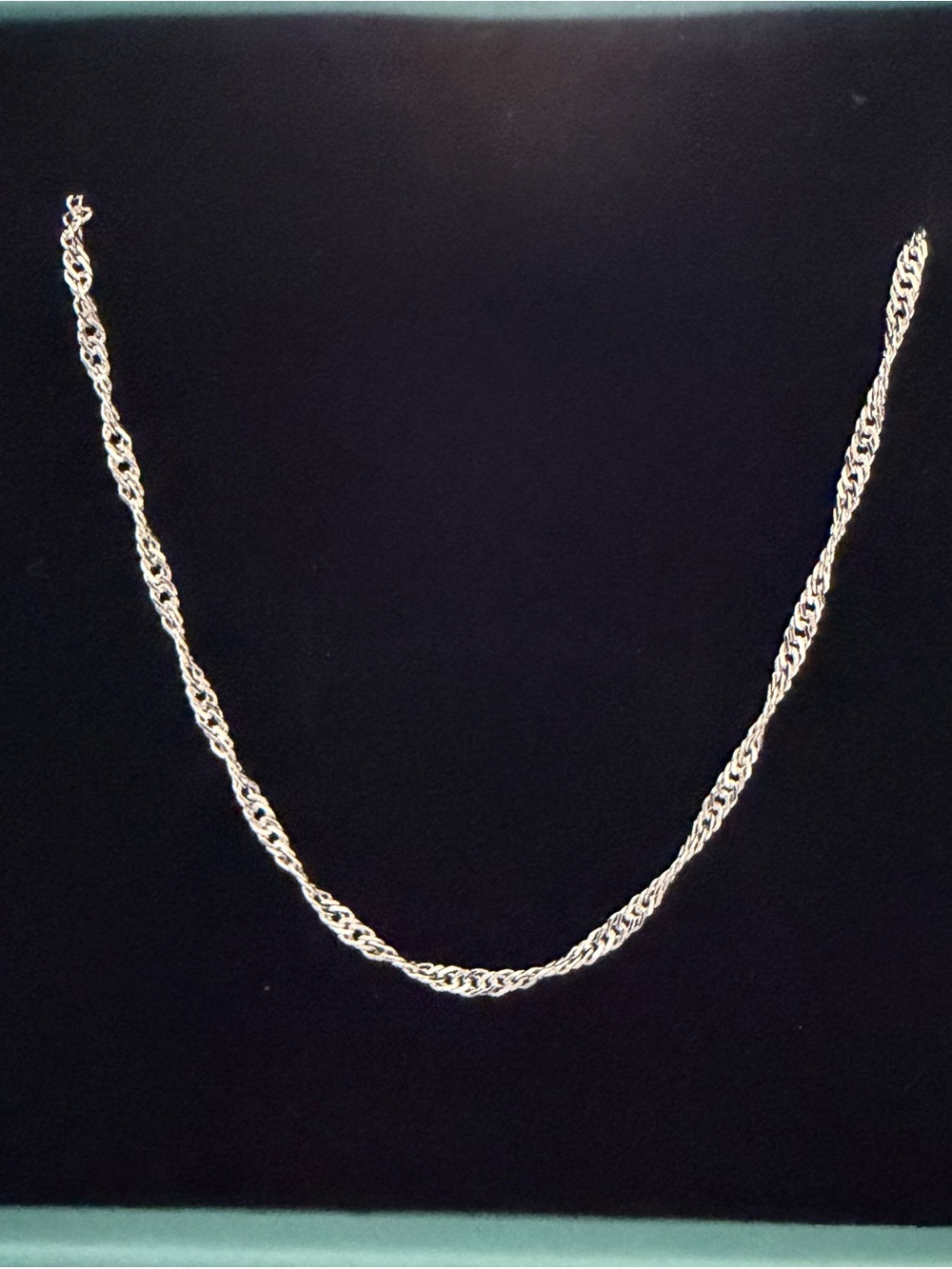 925 Sterling Silver Twisted Singapore Necklace